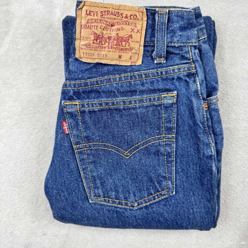 Vintage Levi's 17501 Women's 501 High Rise Jeans ~1990 Made USA W24